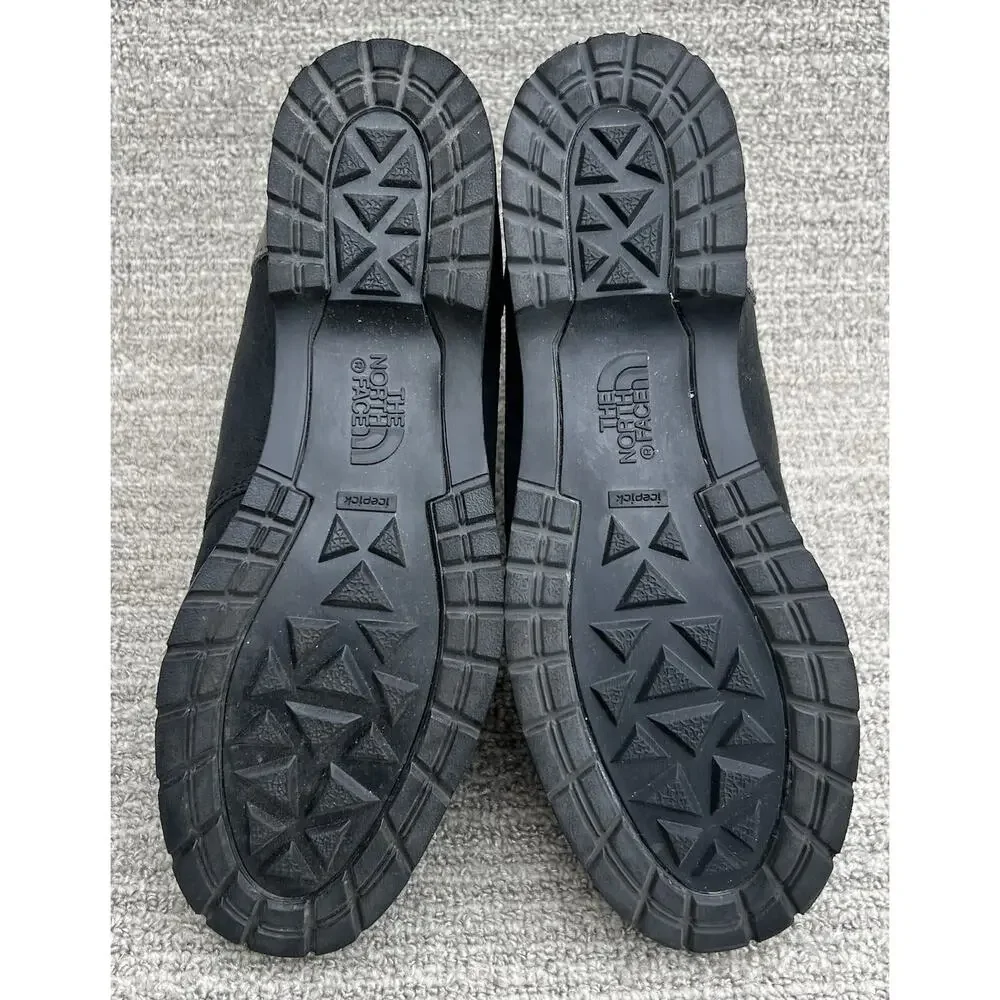 The North Face Ballard Lace II Winter Black Leather Boots Women's Size 8 US